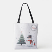 Snowman und Evergreen Tasche (Rückseite)