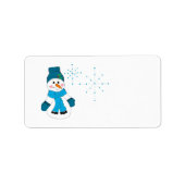 Snowman und Flakes Adressaufkleber (Vorne)