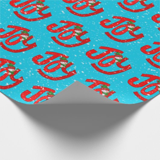 Snowman und Freude an Schneeflocken Geschenkpapier (Ecke)