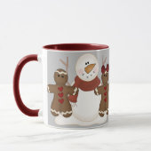 Snowman-und Lebkuchen-Paar-Tasse KRW niedliche Tasse (Links)