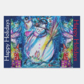 SNOWMAN UND PENGUIN'S SERENADE Christmas Wrapping Geschenkpapier Set (Vorderseite 3)