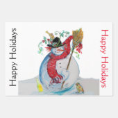 SNOWMAN UND PENGUIN'S SERENADE Christmas Wrapping Geschenkpapier Set (Vorderseite 2)