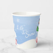 Snowman und Peppermint Blue Paper Cups Pappbecher (Links)