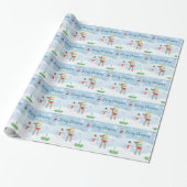 Snowman und Reindeer Geschenkpapier (Ungerollt)
