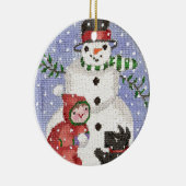 Snowman und Scotty Ornament (Rechts)