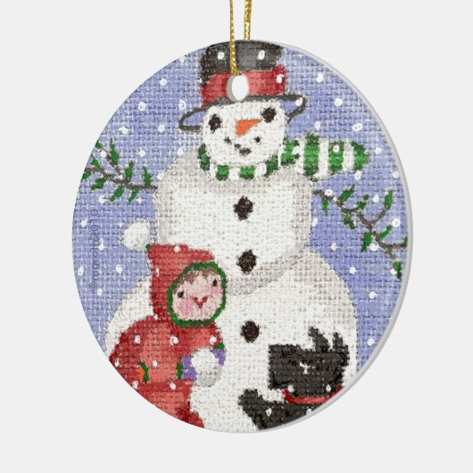 Snowman und Scotty Ornament (Links)