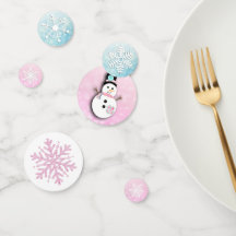 Snowman und Snowflakes Weihnachtsfeiertage Confett