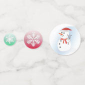 Snowman und Snowflakes Weihnachtsfeiertage Confett Konfetti (Rückseiten)