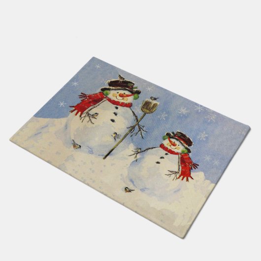 Snowman und Son Fußmatte (Schrägansicht)