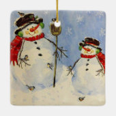 Snowman und Son Keramikornament (Rückseite)