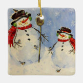 Snowman und Son Keramikornament (Vorderseite)