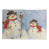 Snowman und Son Kissenbezug (Rückseite-Links)