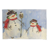 Snowman und Son Kissenbezug (Vorderseite-Links)