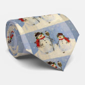 Snowman und Son Krawatte (Gerollt)