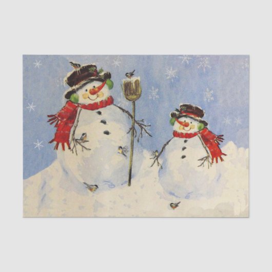 Snowman und Son Seidenpapier (Vorderseite)