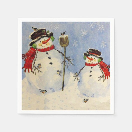 Snowman und Son Serviette (Vorderseite)