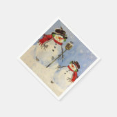 Snowman und Son Serviette (Ecke)