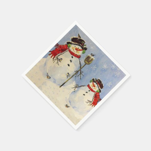 Snowman und Son Serviette (Ecke)