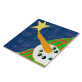 Snowman und Star Abstrakt Art Fliese (Seite)