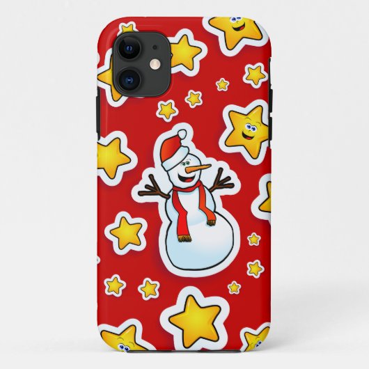 Snowman und Sterne, iPhone 5 Fall Case-Mate iPhone Hülle (Rückseite)