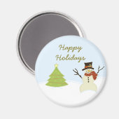 Snowman und Tree Christmas Magnet (Vorderseite/Rückseite)