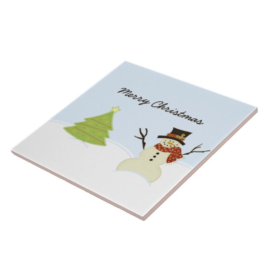 Snowman und Tree Fliese (Seite)