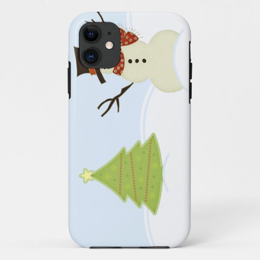 Snowman und Tree iPhone 5 BT Fall Case-Mate iPhone Hülle (Rückseite)