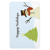 Snowman und Tree Magnet (Vertikal)