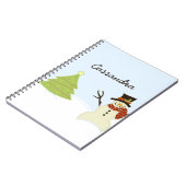 Snowman und Tree Notizblock (Linke Seite)