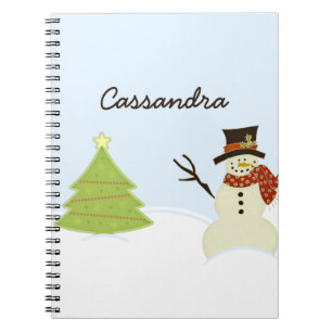 Snowman und Tree Notizblock