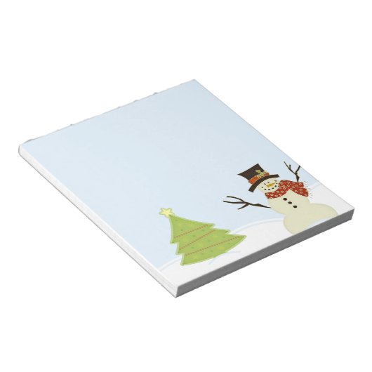 Snowman und Tree Notizblock (angewinkelt)