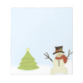 Snowman und Tree Notizblock (Vorderseite)