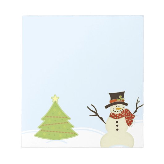 Snowman und Tree Notizblock (Vorderseite)