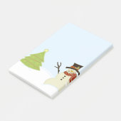 Snowman und Tree Post-it Klebezettel (angewinkelt)