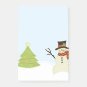 Snowman und Tree Post-it Klebezettel (Vorderseite)
