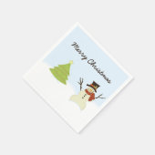 Snowman und Tree Serviette (Ecke)