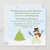 Snowman und Tree Weihnachts-Party Einladung (Vorderseite)