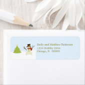 Snowman und Tree Weihnachtsadressen Labels (Insitu)