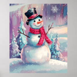 Snowman und Winter Vibes Poster