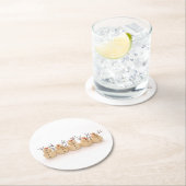 Snowman-Untersetzer Runder Pappuntersetzer (Vor Ort)