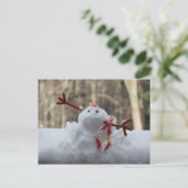 Snowman Versage Postkarte (Stehend Vorderseite)