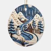 Snowman Village Winter Ornament (Links)