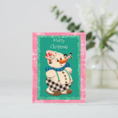 Snowman Vintage Weihnachten (Stehend Vorderseite)