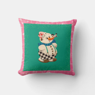 Snowman Vintage Weihnachten Kissen