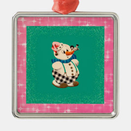 Snowman Vintage Weihnachten Ornament Aus Metall