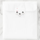 Snowman von und zu Geschenktafel Quadratischer Aufkleber (Tasche)