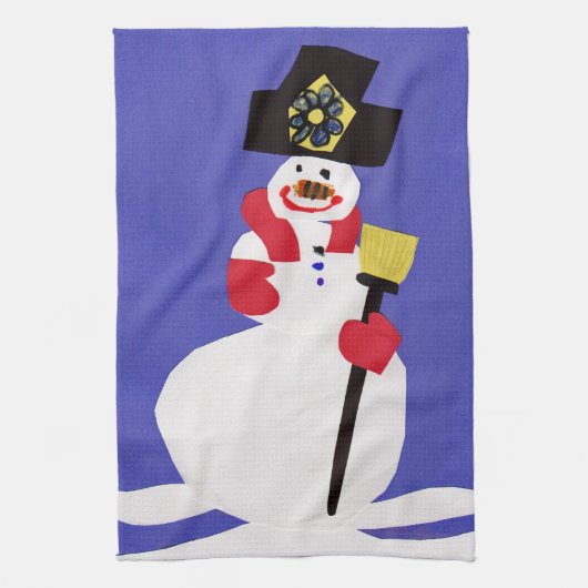 Snowman von VictoriaShaylee Geschirrtuch (Vertikal)