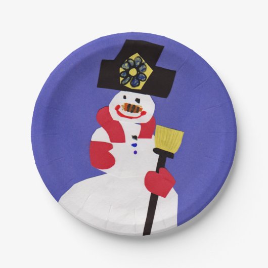Snowman von VictoriaShaylee Pappteller (Vorderseite)