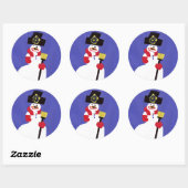 Snowman von VictoriaShaylee Runder Aufkleber (Blatt)