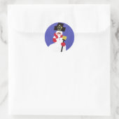 Snowman von VictoriaShaylee Runder Aufkleber (Tasche)